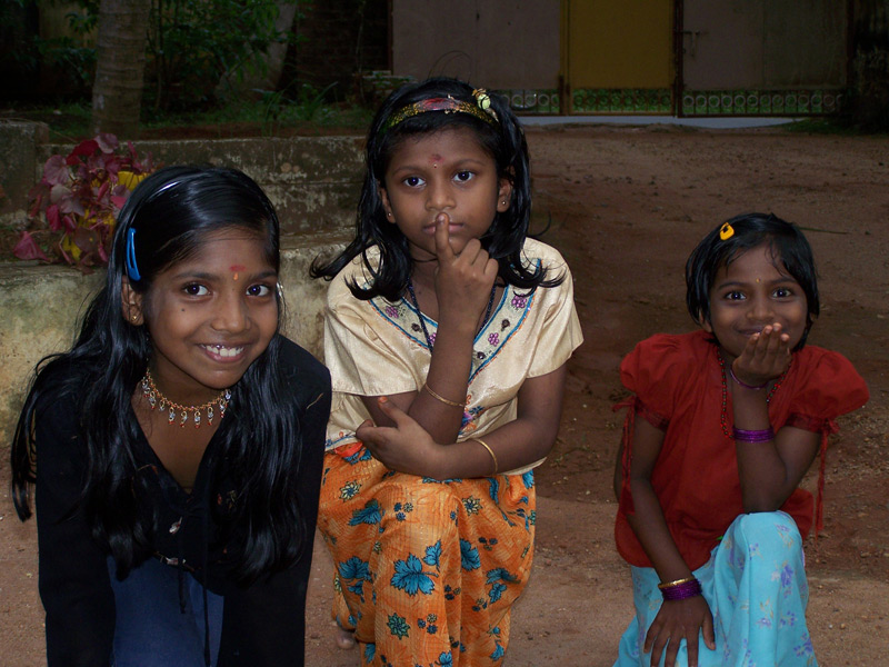 Bildergalerie Mädchen 3 Kinder Indiens auf art-traveller.com